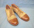 British Canadian WWII Canvas & Leather Shoes, Size 11