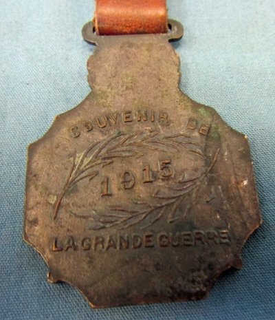  French WWI Patriotic Watch Fob, 1915 La Grande Guerre — image 4