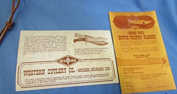  US Vietnam War Era, Western W49 Bowie Knife, Box & Display Stand — image 4