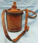 Italian Late 19th Century Wooden Cask Canteen & Leather Shoulder …