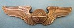 US WWII Full Size Navigator Wings, Pinback, Sterling
