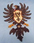 German Ca 1900, Large Embroidered Silk Imperial Eagle