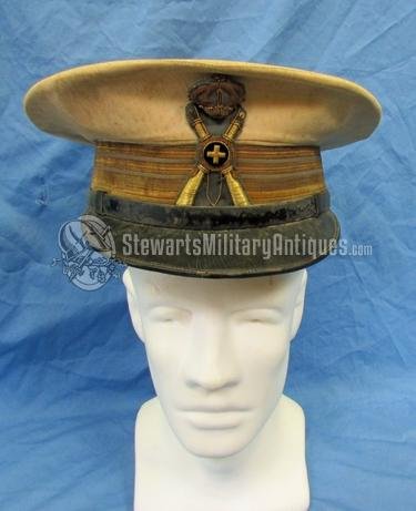  Italian WWII White Topped Infantry Officers Visor Hat, Rank Lt.Colonel — image 3
