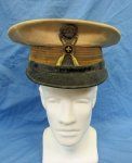 Italian WWII White Topped Infantry Officers Visor Hat, Rank Lt.Colonel
