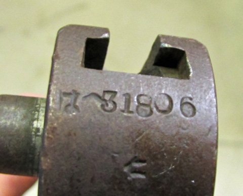  Japanese WWII Type 30 Bayonet, Jinsen, Rubberized Canvas Frog, 31806 — image 6