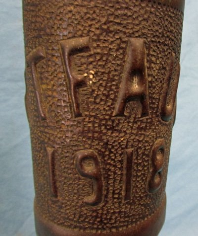  French WWI 75mm Trench Art Vase, Montfaucon 1918, — image 3