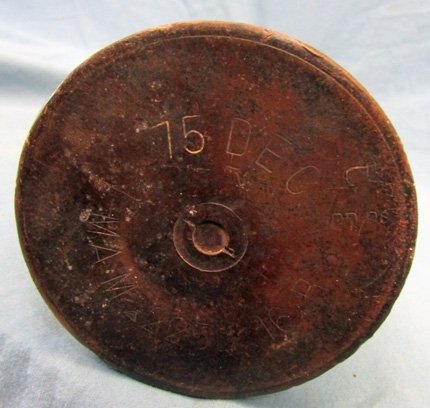  French WWI 75mm Trench Art Vase, Montfaucon 1918, — image 7