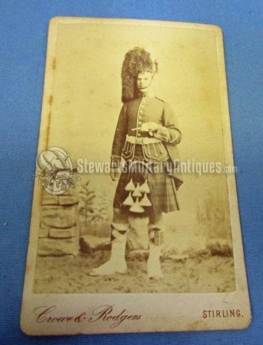  British 19th Century CDV, Highland Soldier, Stirling Photographer — image 2