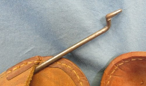  Japanese WWII Type 14 Nambu Pistol Holster Rubberized Canvas Holster, USMC 6th Division Souvenir, Okinawa — image 4