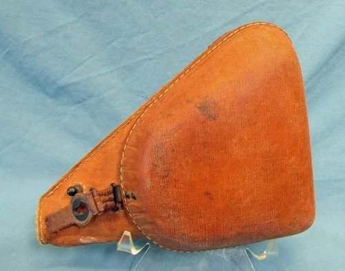  Japanese WWII Type 14 Nambu Pistol Holster Rubberized Canvas Holster, USMC 6th Division Souvenir, Okinawa — image 5