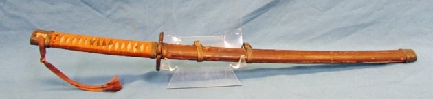  Japanese Pre WWII Child's Army Samurai Sword & Knot — image 2
