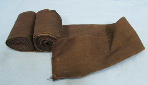  Japanese WWII Civil Defense Black Cloth Puttees — image 3