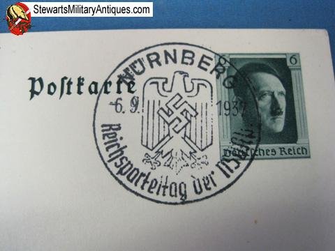  German WWII 1937 Nuremberg Rally SS Postcard — image 3