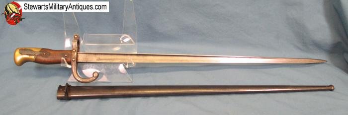  Greek Issue M1874 Gras Rifle Bayonet, Steyr 1877 — image 4