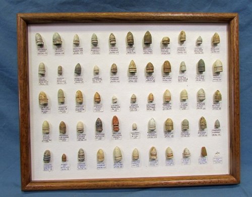 US Civil War 54 Piece Bullet Collection, Gardiner Explosive, Shaler Sectional — image 2