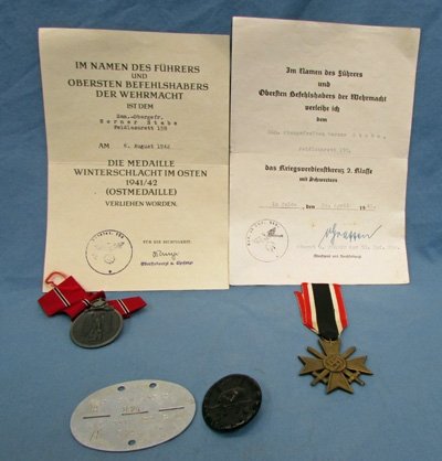  German WWII Army Medic Medals, Document & Identity Disc Grouping — image 2