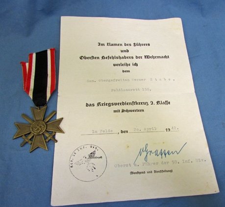  German WWII Army Medic Medals, Document & Identity Disc Grouping — image 3