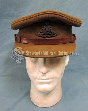  British WWII Royal Artillery Officers Service Visor Hat — image 2