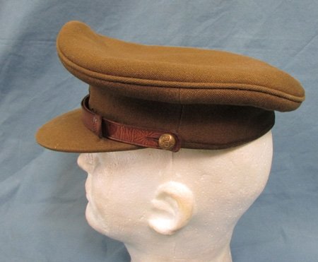  British WWII Royal Artillery Officers Service Visor Hat — image 4