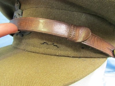  British WWII Royal Artillery Officers Service Visor Hat — image 5