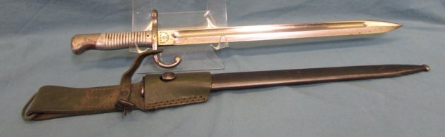  Argentine M1891 Mauser Bayonet, Alloy Grip, Intact Emblem Matching, Weyersberg Mfg. — image 3