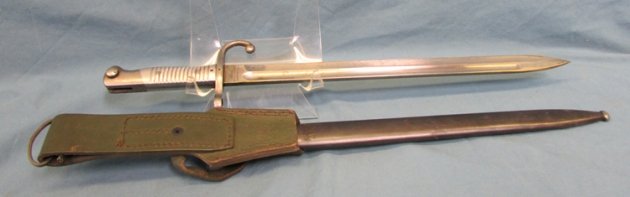  Argentine M1891 Mauser Bayonet, Alloy Grip, Intact Emblem Matching, Weyersberg Mfg. — image 6