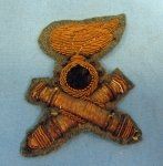Italian WWII Artillery Officers Bullion Hat Insignia