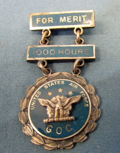  US Cold War Ground Observer Corps Merit Badge, Sterling — image 2