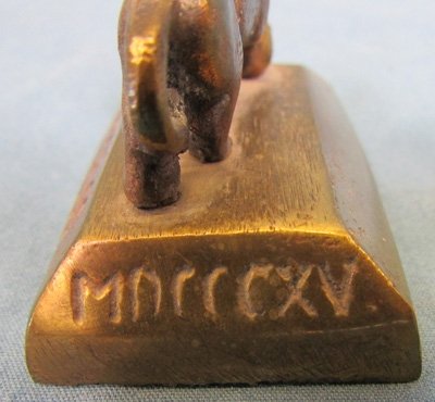  Belgian, Battle of Waterloo, Brass Lion Souvenir — image 2