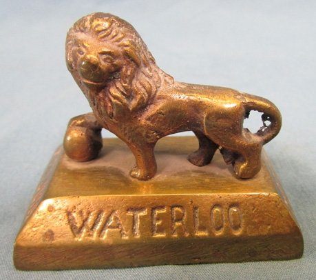  Belgian, Battle of Waterloo, Brass Lion Souvenir — image 3