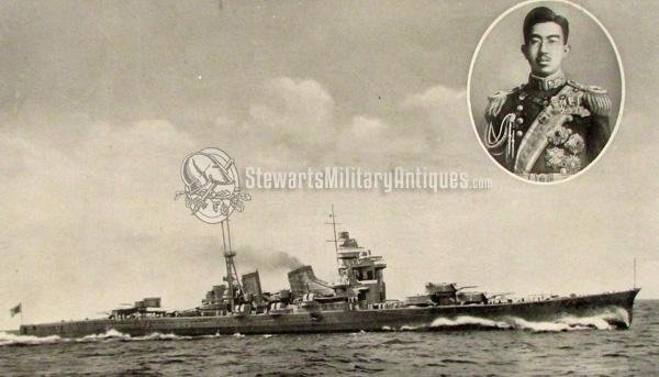  Japanese WWII Heavy Cruiser Miyoko Official Photograph — image 2