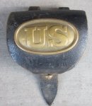 US Civil War Cap Pouch, S.H.Young, 1839 Pattern Cartridge Box Plate