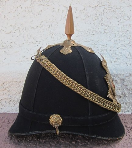 British Edwardian Era, Other Ranks Home Service Helmet, Royal Berkshire Rgt. 1903 — image 4