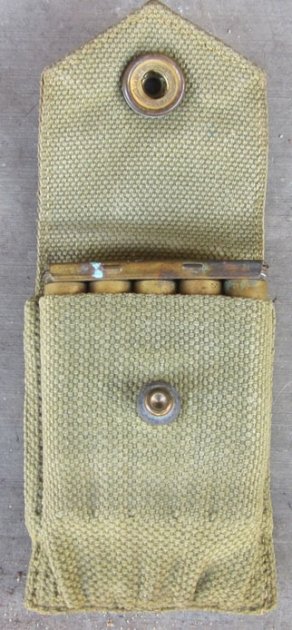 US Pre WWI M1910 Garrison Belt, Eagle Snap Magazine Pouch — image 4