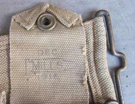 US WWI M1909/1914 Mounted Ammunition Belt, Metal Equipment Tag, 11th Cavalry, Rimmed Eagle Snaps, MILLS Mfg. — image 4