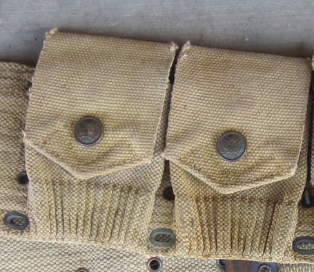 US WWI M1909/1914 Mounted Ammunition Belt, Metal Equipment Tag, 11th Cavalry, Rimmed Eagle Snaps, MILLS Mfg. — image 6