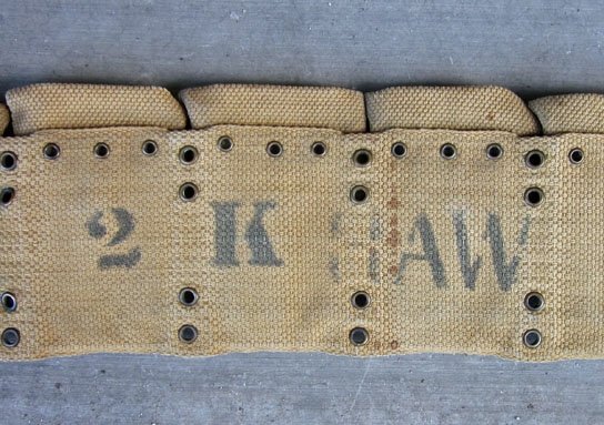 US Pre WWI 1st Pattern M1903 9 Pocket Ammunition Belt, Rimless Eagle Snaps, 2nd Hawaiian Infantry — image 4