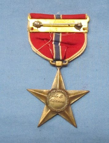US WWII Bronze Star, Slot Brooch, Named — image 3
