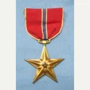 US WWII Bronze Star, Slot Brooch, Named