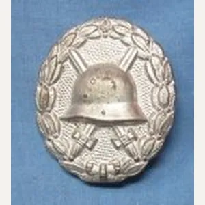 German WWI Silver Wound Badge, Stamped Steel