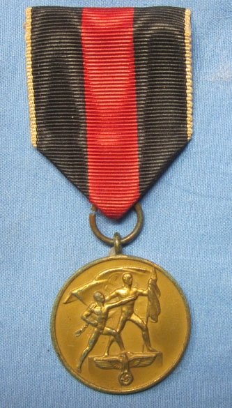 German WWII Czech Occupation Medal, October 1938 — image 2