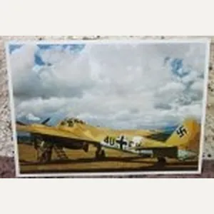 German WWII Junkers Aircraft Co. Postcard, Ju88 Sicily, Tropical Camouflage