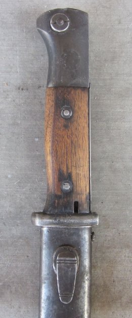 German WWII S84/98 Bayonet, Export Contract, Alcoso, Wood Grips — image 2