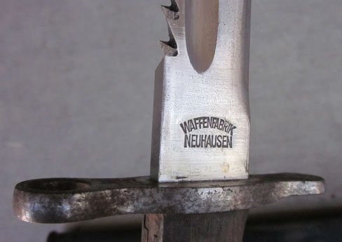 Swiss M1914 Pioneer Bayonet & Scabbard, Waffenfabrik Neuhausen — image 4