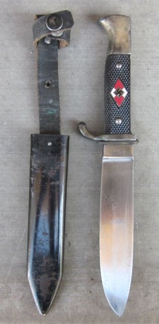 German WWII Hitlerjugend Fahrtenmesser, RZM M7/85, Arthur Evertz Mfg. — image 3