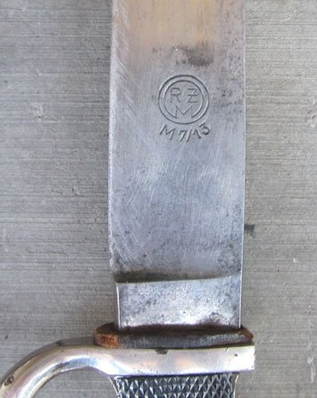 German WWII Hitlerjugend Fahrtenmesser, RZM M7/13, Schuttelhofer Mfg. — image 5