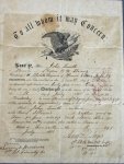 US Civil War Union Soldiers Discharge, Illinois Soldier, 30th Infantry Rgt