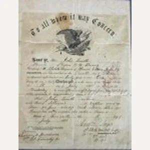 US Civil War Union Soldiers Discharge, Illinois Soldier, 30th Infantry …