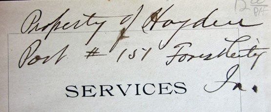 US Post Civil War G.A.R. Ritual & Services Manual, 'Services' 1894 — image 4