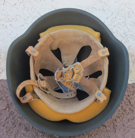 German Cold War Era M56 NVA Steel Helmet, Complete, Size 2 — image 6